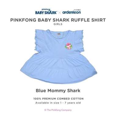 ARDENLEON Pinkfong Ruffle Shirt | Atasan Anak 3L BLUE MOMMY