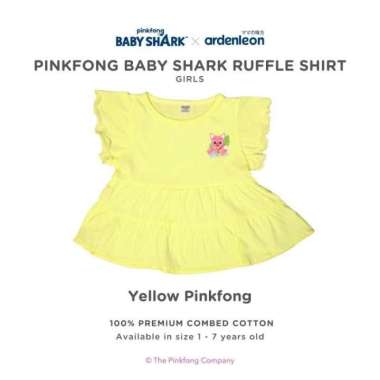 ARDENLEON Pinkfong Ruffle Shirt | Atasan Anak 3L YELLOW