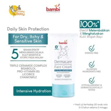 BAMBI DERMACARE Intensive Hydrating Baby Face Cream Dry Sensitive Skin