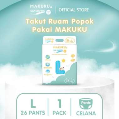 MAKUKU SAP Diapers Comfort Fit Popok Bayi SAP NB/S/M/L/XL/XXL L PANTS 26