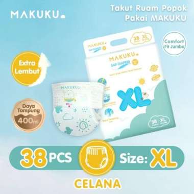 MAKUKU SAP Diapers Comfort Fit Popok Bayi SAP NB/S/M/L/XL/XXL XL JUMBO 38