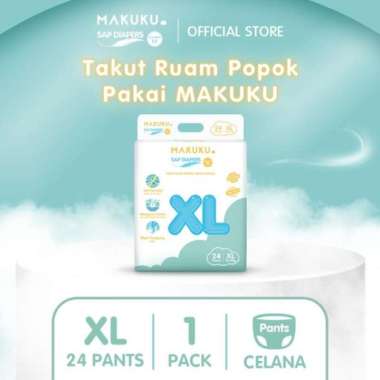 MAKUKU SAP Diapers Comfort Fit Popok Bayi SAP NB/S/M/L/XL/XXL XL PANTS 24