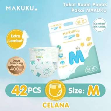 MAKUKU SAP Diapers Comfort Fit Popok Bayi SAP NB/S/M/L/XL/XXL M JUMBO 42