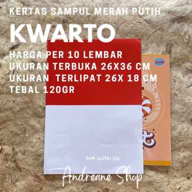 Kertas Sampul Kwarto MERAH PUTIH (10 lbr)