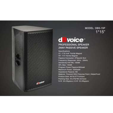Speaker Pasif dB Voice DBS 15 P Original 15 inch Passive dBvoice DBS15