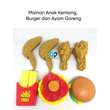 Mainan Anak Makanan ayam goreng fast food/ Mainan Anak Burger Kentang