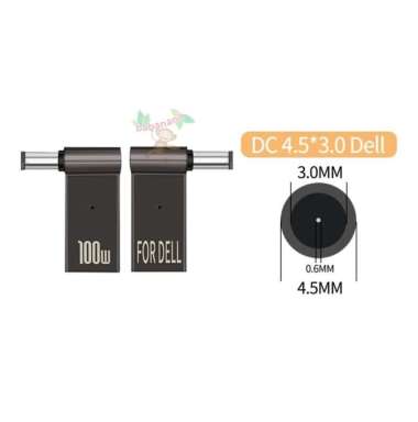 100W Adapter Converter Type-C PD 100 WATT TO DC Jack Laptop Charger 4.5x3.0 (Dell)
