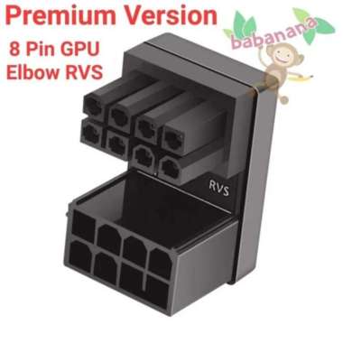 PCIE 8 pin vga 180 degree adapter elbow siku socket vga 8pin Premium