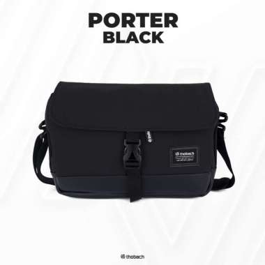 THOBACH-SLING BAG WATERPROOF PORTER TAS SELEMPANG PREMIUM PRIA WANITA Black