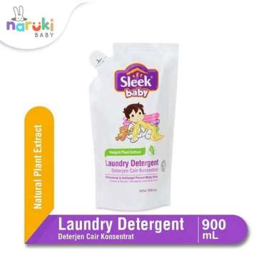 Sleek Baby Laundry Detergent Cair Pouch / Bottle, Nipple and Accessories Cleanser 900 ml Refill Pouc