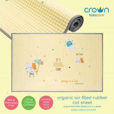 Crown Snuggle Perlak Karet Anti Ompol Bayi Rubber Mat MOTIF SpringCat