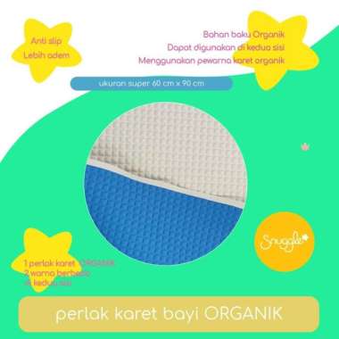 Crown Snuggle Perlak Karet Anti Ompol Bayi Rubber Mat POLOS CreamBlue