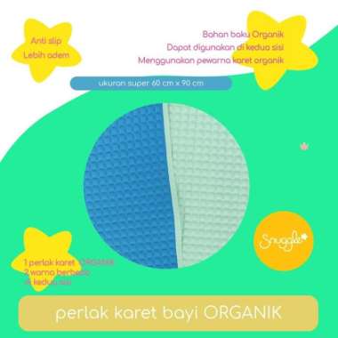 Crown Snuggle Perlak Karet Anti Ompol Bayi Rubber Mat POLOS MintBlue