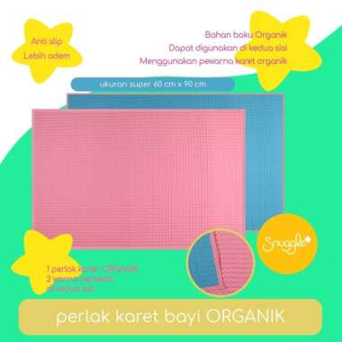 Crown Snuggle Perlak Karet Anti Ompol Bayi Rubber Mat POLOS PinkBlue