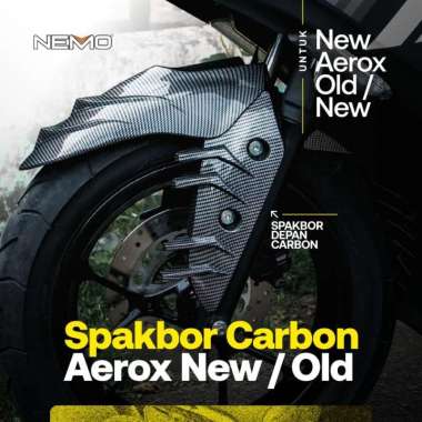 NEMO Spakboard Spakbor Depan Carbon + Kupingan Yamaha Aerox/ Aerox New