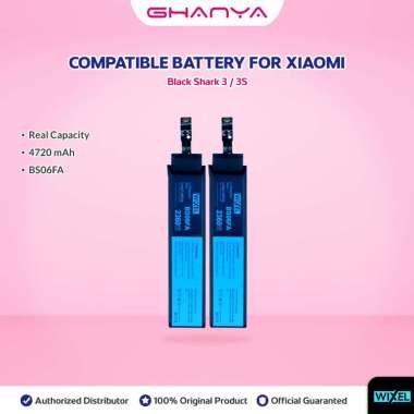 Baterai Black Shark 3 Black Shark 3S BS06FA Double Power Battery HP Handphone Dual BSO6FA Wixel