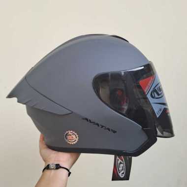 Helm Half Face NSX Avatar Original SNI Terbaru GORILLA GREY DOF