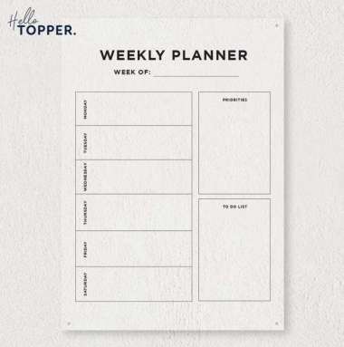 Acrylic Weekly Planner Jadwal Akrilik Schedule Papan Bening 42x60
