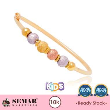 Gelang Emas Anak Bola Gliter Warna 10K Semar Nusantara