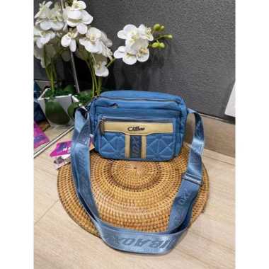 Tas Selempang Chibao CB 0071-22-51 Kanvas Wanita Biru Langit