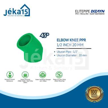 DIZAYN ELBOW KNEE PPR 1/2 INCH 20 MM