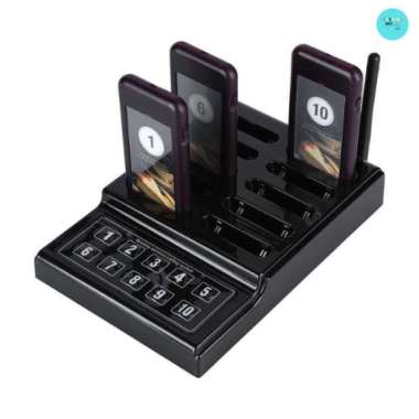 Wireless Calling System Restaurant Mesin Antrian 10 Pager