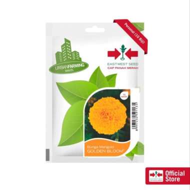 Cap Panah Merah - Benih Bunga Marigold Golden Bloom F1 Isi 10 Biji