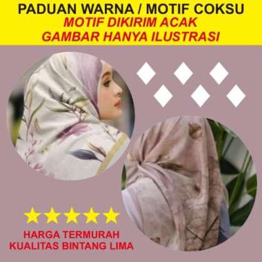 AZARA Nur SInar Metal Logo AZ GLITER Jilbab Segi Empat Motif AZ LC COKSU