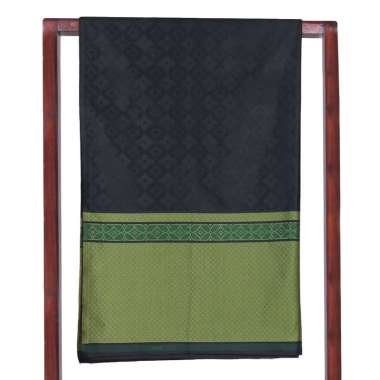 Kain Batik BHS Classic Motif Jacquard Warna Hitam Hijau