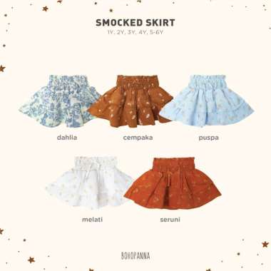 BOHOPANNA - SMOCKED SKIRT - Rok Anak Perempuan - Bawahan Anak Perempuan 2Y MELATI