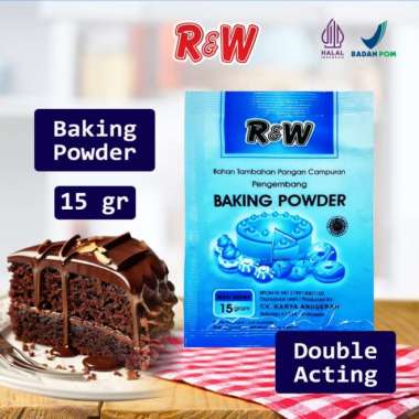 Baking Powder Pengembang Kue Rajawali R&W RW Biru 15 gr Double Acting