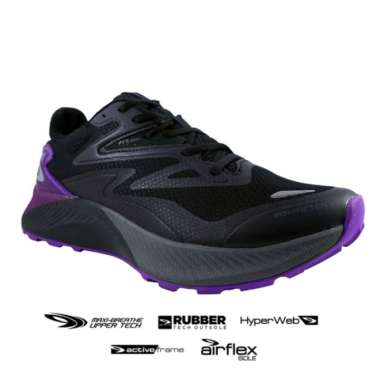 910 Nineten Sepatu running pria - Yuza feral hitam ungu abu 39