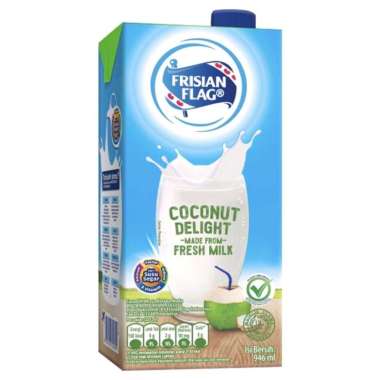 Promo Harga Frisian Flag Susu UHT Purefarm Coconut Delight 946 ml - Blibli