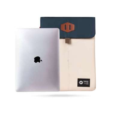 HEYLOOK Official - LAPTOP SLEEVE NAOMI 14 INCH SOFT CASE LAPTOP MACBOOK Navy Cream