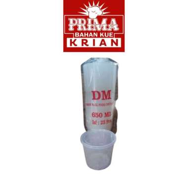 DM- CONTAINER - THINWALL 650 ROUND ( ISI 10 BIJI)