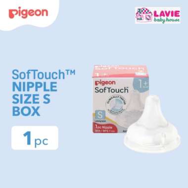 PIGEON Softouch PLUS NIPPLE 1pcs BOX /DOT SUSU BOTOL BAYI S