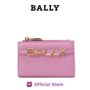 BALLY Logo Compact Wallet - Dompet Wanita - Taffy oro/Pink