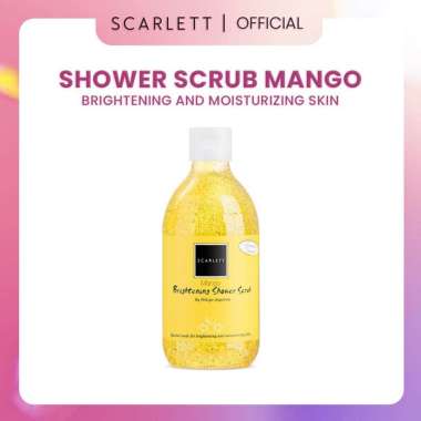 SCARLETT Whitening Shower Scrub/Sabun Mandi Scrub 100% Original -Sabun Cair Scarlett Manggo