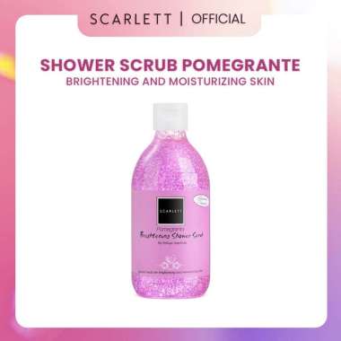SCARLETT Whitening Shower Scrub/Sabun Mandi Scrub 100% Original -Sabun Cair Scarlett Pomegrante