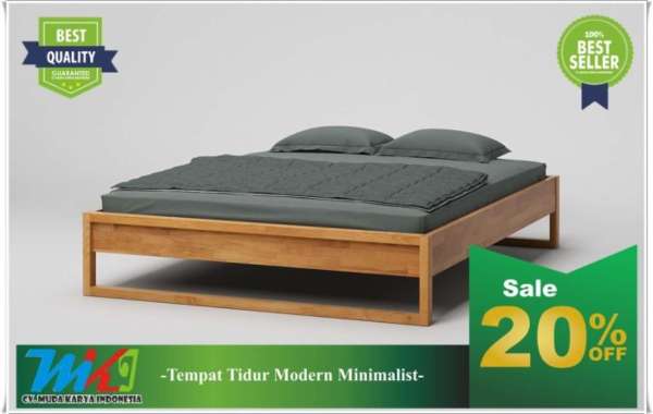 Ranjang tempat tidur kayu jati tanpa sandaran tempat tidur minimalis 140 x 200