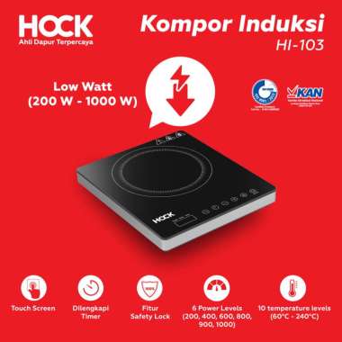 Hock Kompor Listrik Induksi Portable HI-103 Low Watt 200W - 1000W