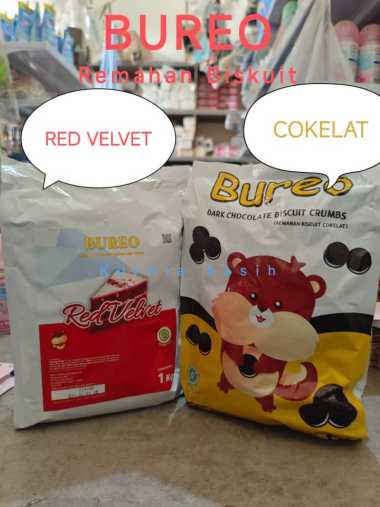Bureo Red Velvet / Chocolate / GREEN TEA / STRAWBERRY Crumble 1kg Remahan biscuit coklat / red velve