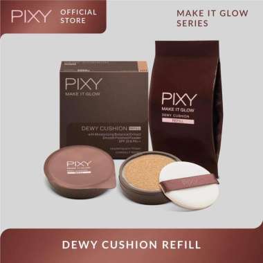 (REFILL) PIXY MAKE IT GLOW DEWY CUSHION SPF 23&PA++ -Pixy Isi ulang Cushion 102