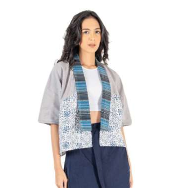 Blazer Wanita - Bhatara Batik Lindsey Blazer L-XL Grey 5832