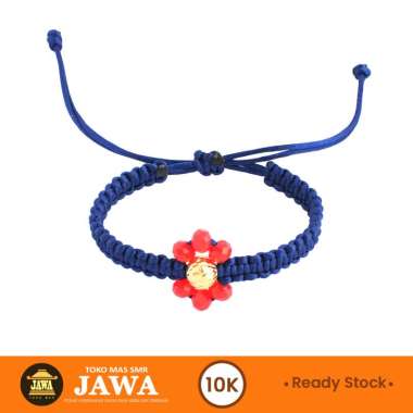 Gelang Tali Emas Flory Kadar 10 Karat Toko Mas Jawa Tali Hitam