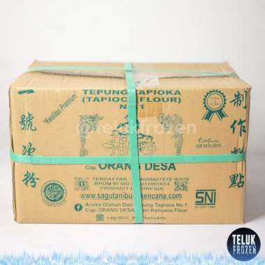 sagu tani 1kg 1 dus tepung tapioka cap orang desa isi 10 kg tapioca flour halal kualitas premium