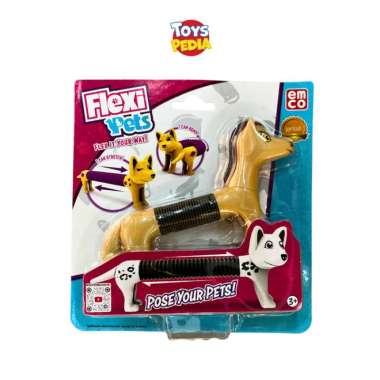 Mainan Figur Binatang Emco Flexi Pets Horse Cream