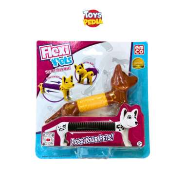 Mainan Figur Binatang Emco Flexi Pets Dog Brown