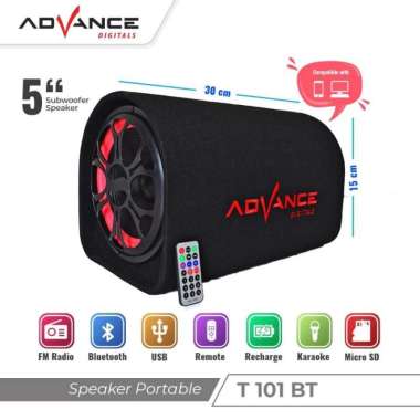 Speaker Advance Bluetooth T101BT / Bluetooth Hitam 5inch
