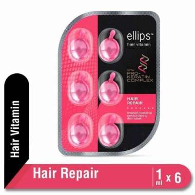 ELLIPS Hair Vitamin Series Blister Keratin | Pro Keratin (isi 6 Butir) - Vitamin Rambut PRO Hair Rep